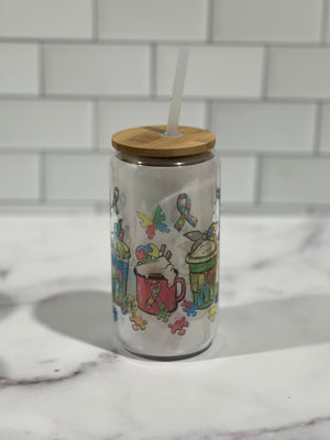Autism Mama Coffee Libbey Glass Can Autism Mama Coffee Libbey Glass Can