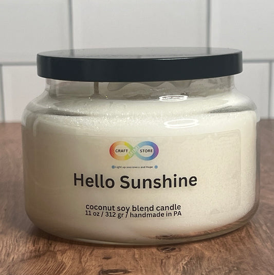 hello sunshine soy candle
