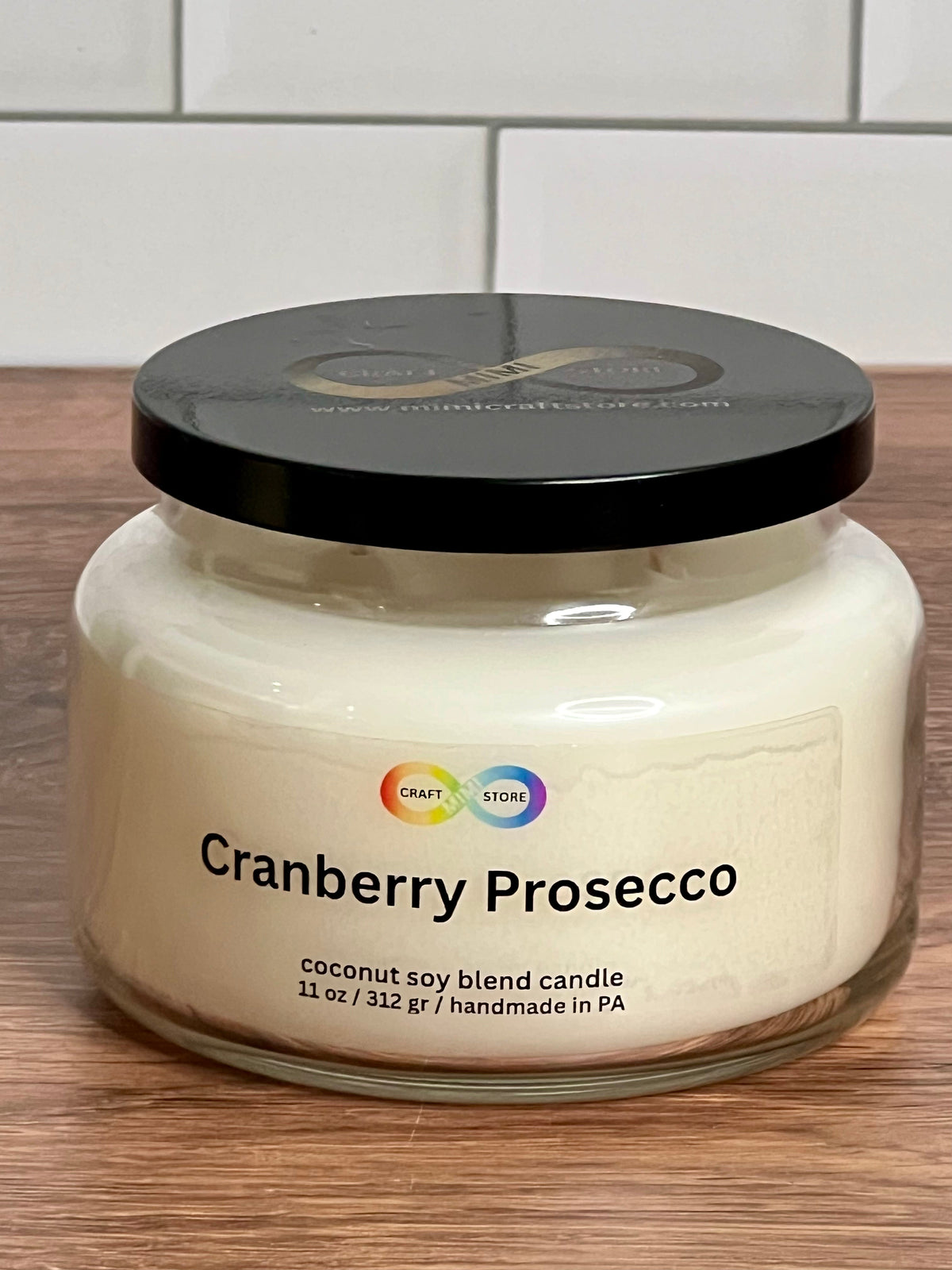 cranberry prosecco soy candle