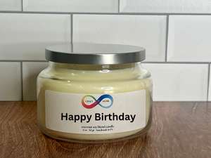 happy birthday soy candle