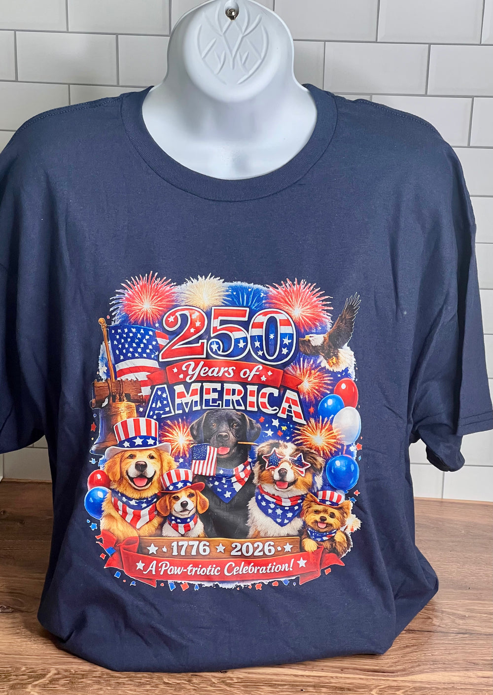 AMERICA 250 YEARS DOGS TSHIRT
