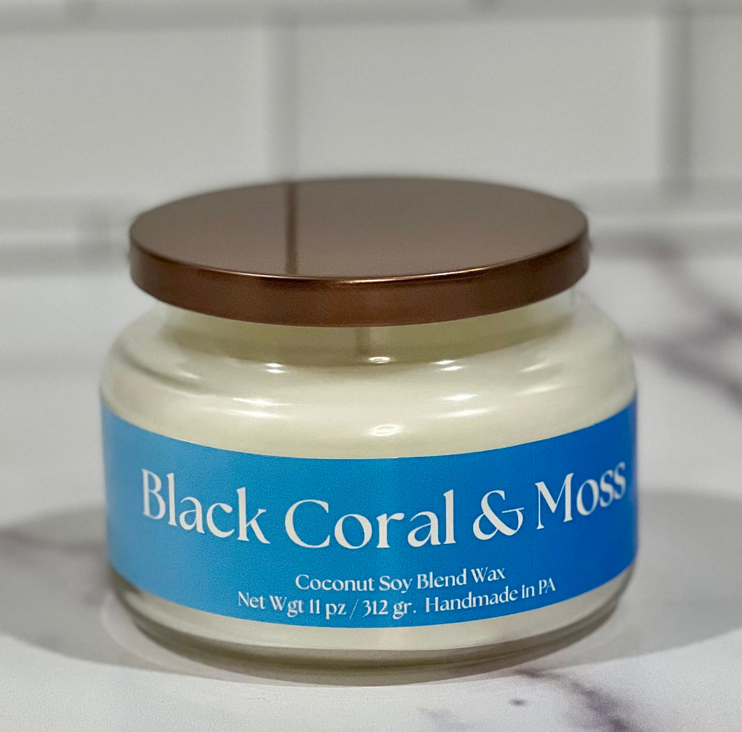 BLACK CORAL & MOSS CANDLE - APOTHECARY JAR - AUTISM CANDLE