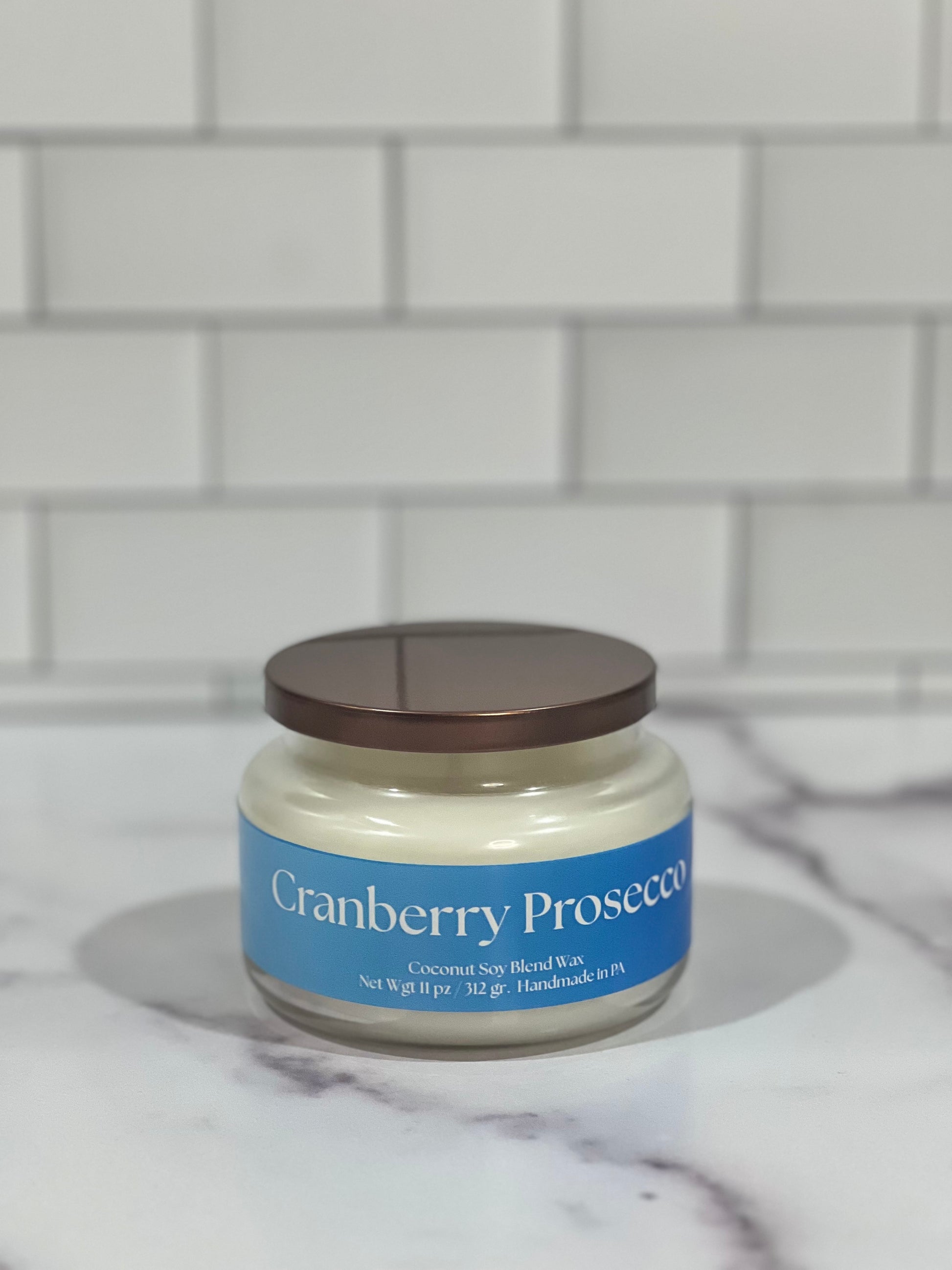 CRANBERRY PROSECCO CANDLE - APOTHECARY JAR - HAPPY HOUR - COCKTAIL HOUR CANDLE 