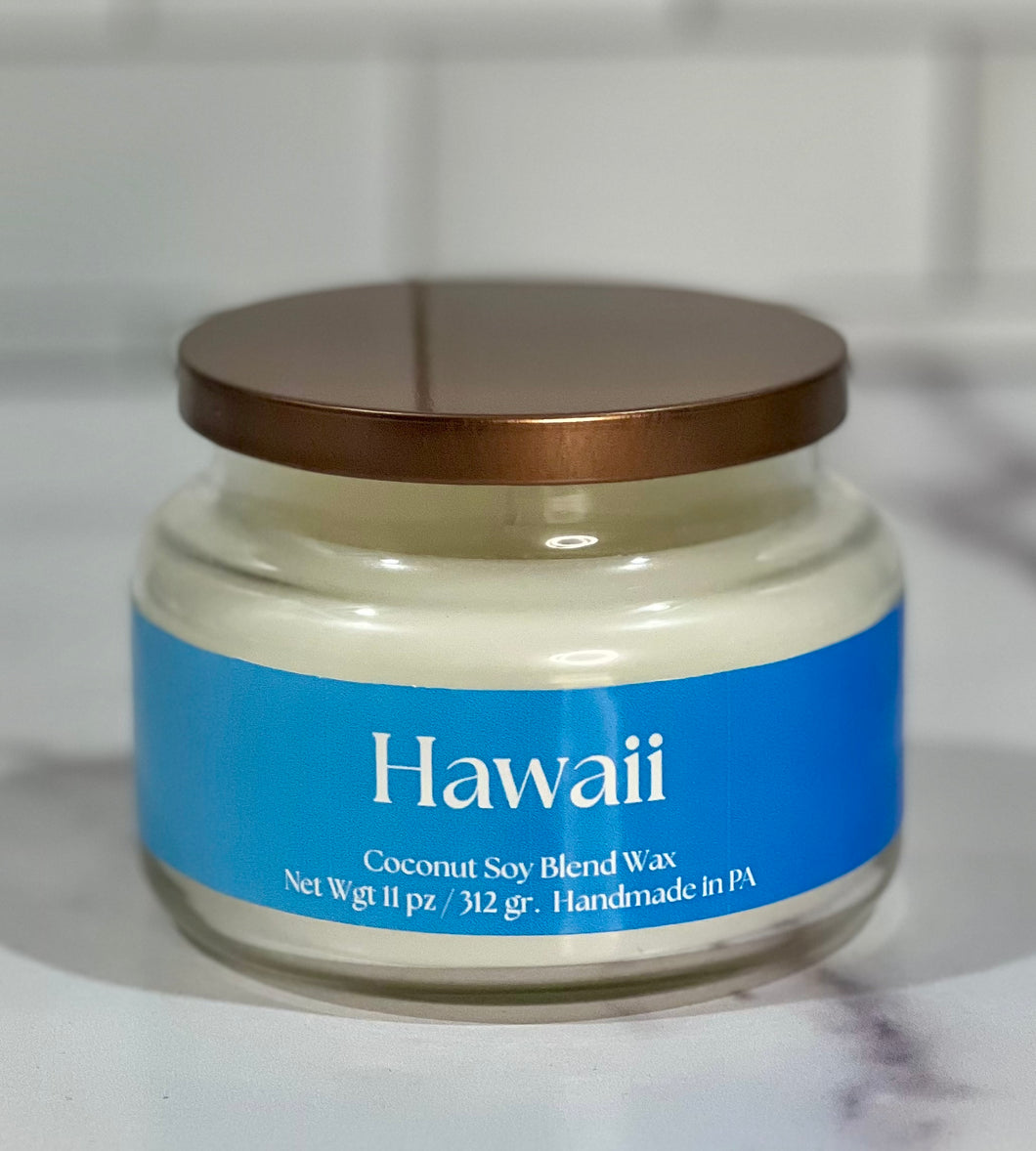 HAWAII CANDLE - APOTHECARY JAR - DESTINATION CANDLE - ALOHA