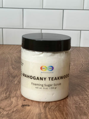 MAHOGANY TEAKWOOD FOAMING SUGAR SCRUB