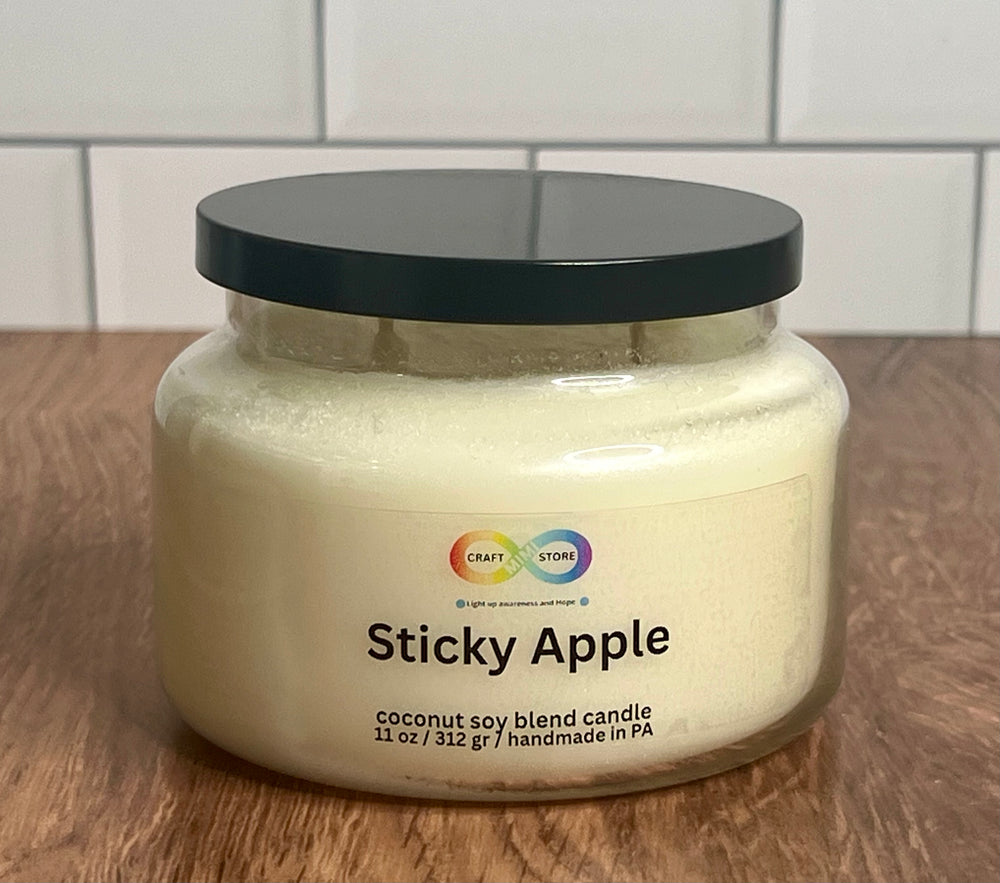 sticky apple soy candle