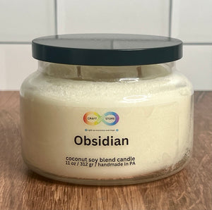 obsidian soy candle