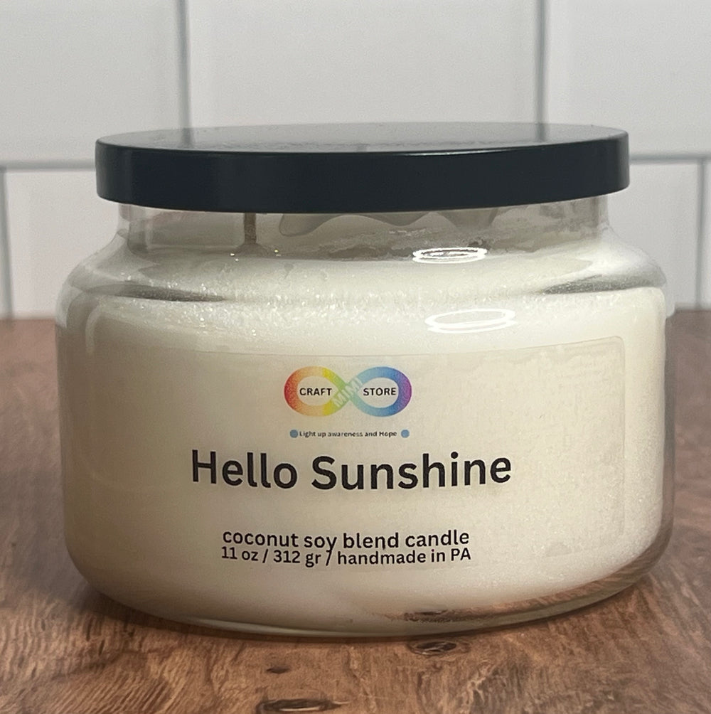 hello sunshine soy candle