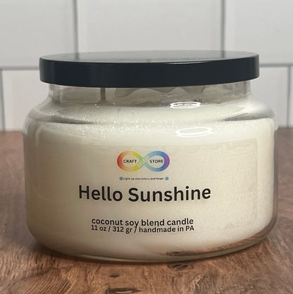 hello sunshine soy candle