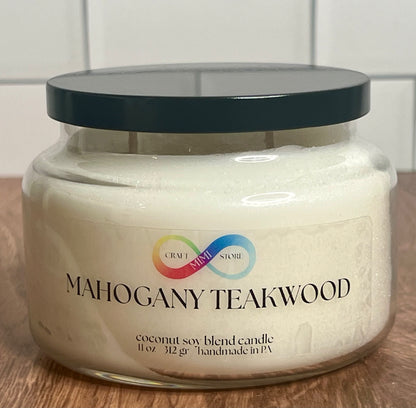 Mahogany Teakwood soy candle