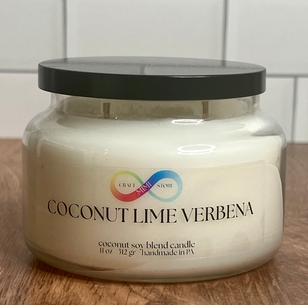 coconut lime verbena soy candle