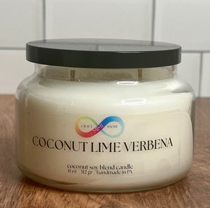 coconut lime verbena soy candle