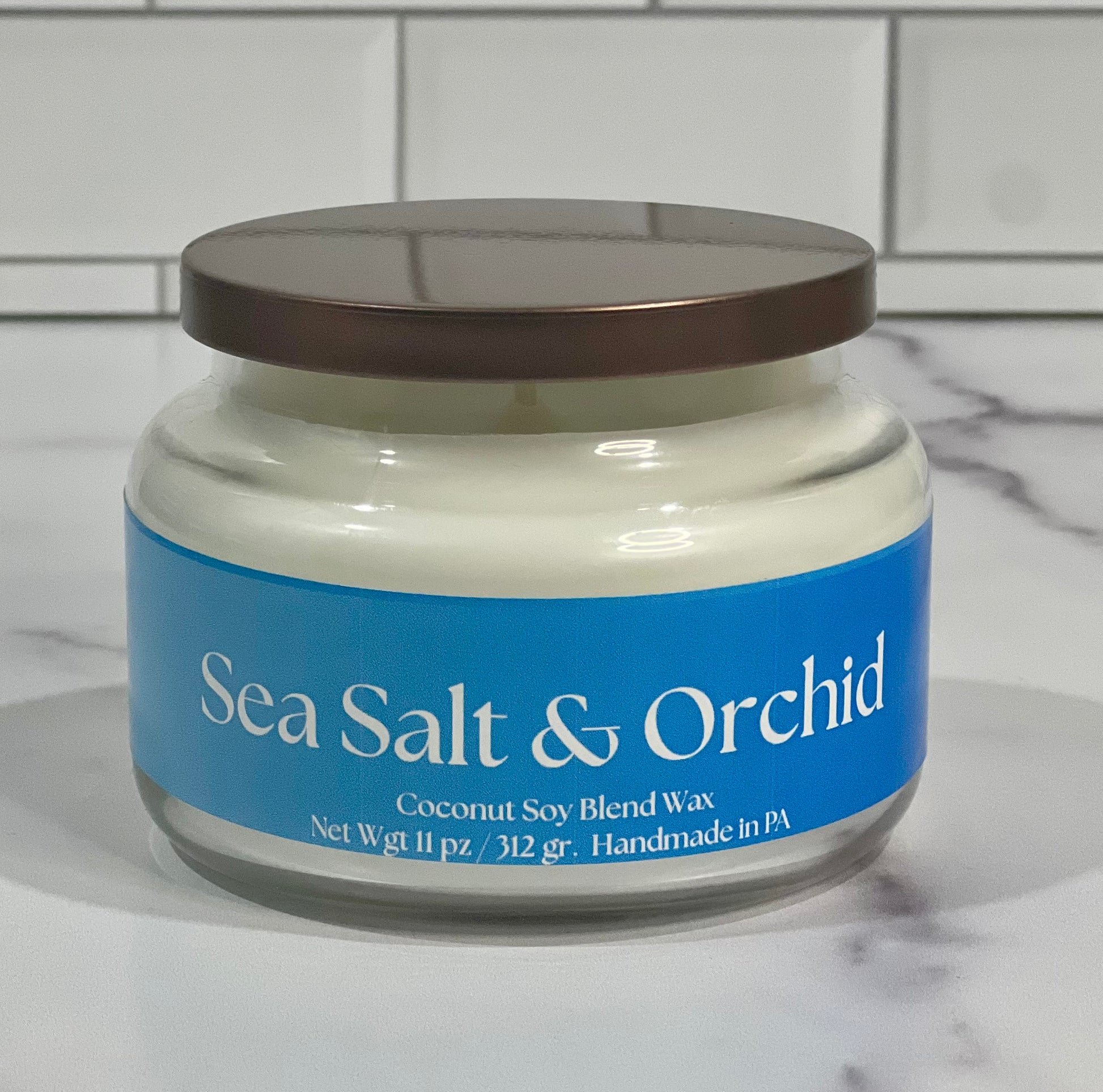 SEA SALT & ORCHID CANDLE - APOTHECARY JAR - FLORAL SCENT