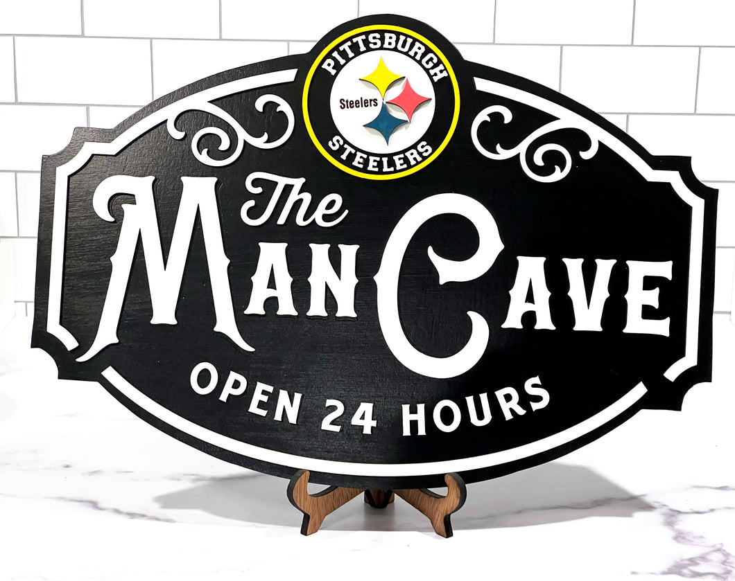 PITTSBURGH STEELERS MAN CAVE SIGN