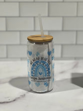 Load image into Gallery viewer, We Wear Blue for Autism Awareness Libbey Glass Can
