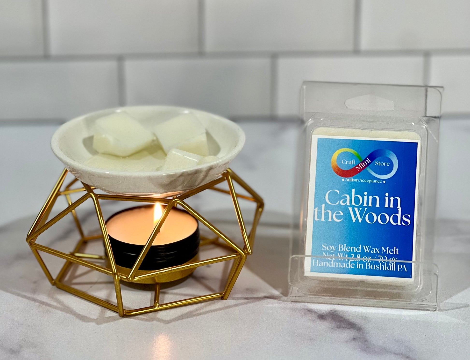 cabin in the woods wax melt - pine scent - wax warmer - Pocono collection