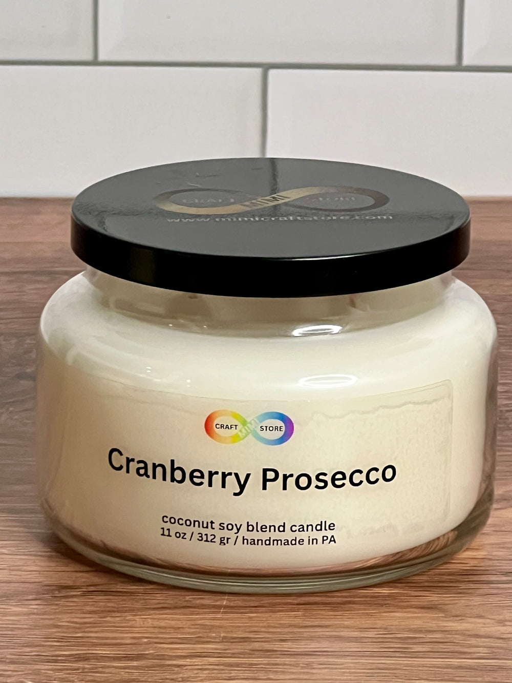 cranberry prosecco soy candle