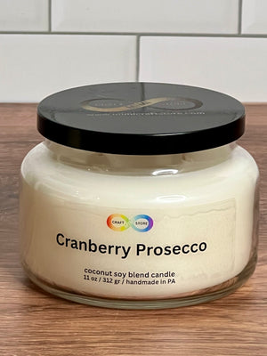 cranberry prosecco soy candle